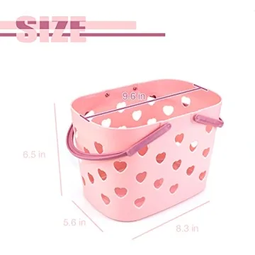 Xloey Portable Plastic Shower Caddy Basket for All Ages