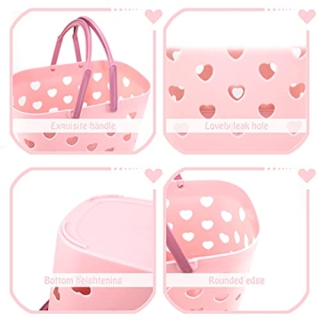 Xloey Portable Plastic Shower Caddy Basket for All Ages