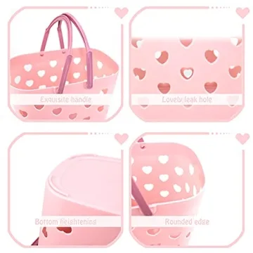 Xloey Portable Plastic Shower Caddy Basket for All Ages