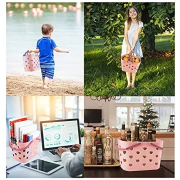 Xloey Portable Plastic Shower Caddy Basket for All Ages