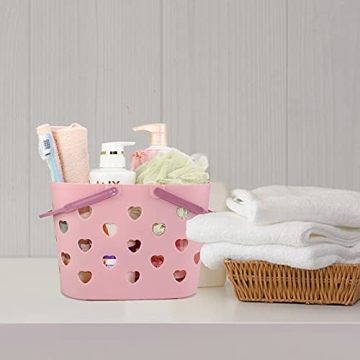 Xloey Portable Plastic Shower Caddy Basket for All Ages