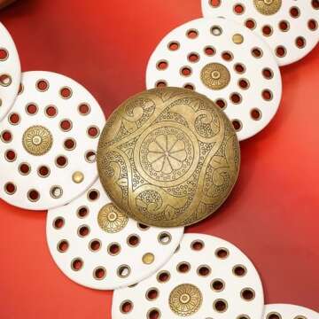 BAOKELAN Wide Disc Belt - Stylish Boho Women’s Accessory