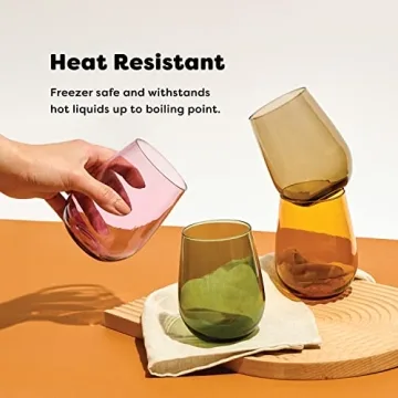 TOSSWARE RESERVE 16oz Stemless Wine Glasses Set of 4