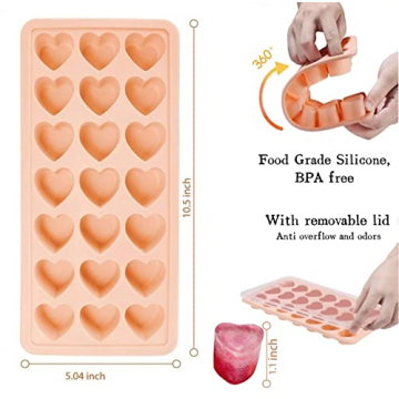 Heart-Shaped Ice Cube Trays for Fun Ice Drinks