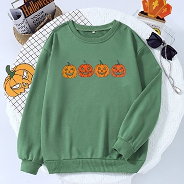 CM C&M WODRO Pumpkin Face Halloween Sweatshirt for Women
