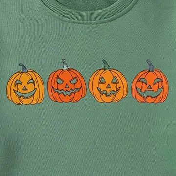 CM C&M WODRO Pumpkin Face Halloween Sweatshirt for Women