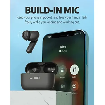 AIHOOR Wireless Earbuds Bass Boosted 30hr Playtime