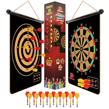 FUNGENIX Magnetic Dart Board - Safe Indoor/Outdoor Fun for Kids