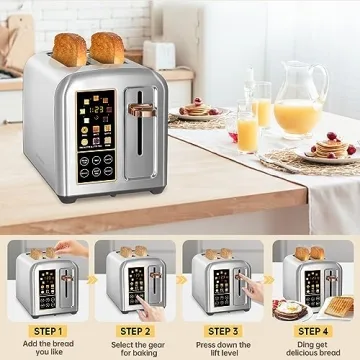 SEEDEEM 2 Slice Toaster with Fast Heating and LCD Display