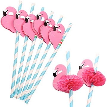 Vibrant Flamingo Paper Straws for Your Party Needs