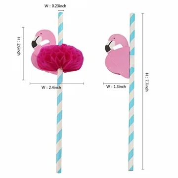 Vibrant Flamingo Paper Straws for Your Party Needs