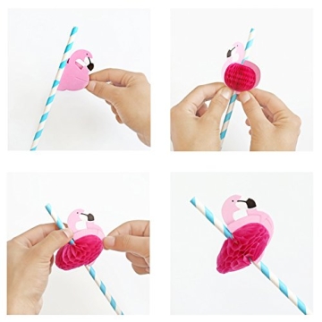Vibrant Flamingo Paper Straws for Your Party Needs
