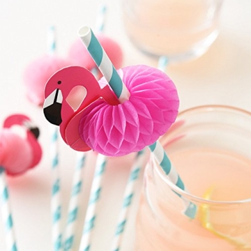 Vibrant Flamingo Paper Straws for Your Party Needs