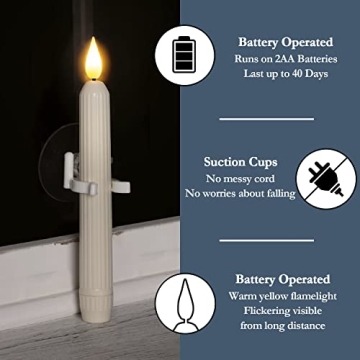 Homemory Flameless Window Candles - Sensor Dusk to Dawn