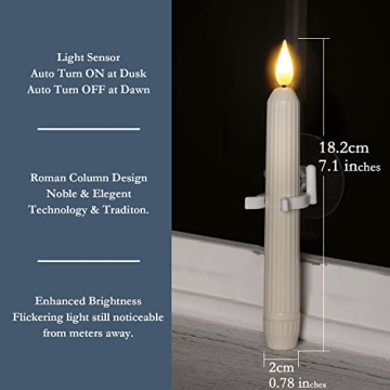Homemory Flameless Window Candles - Sensor Dusk to Dawn