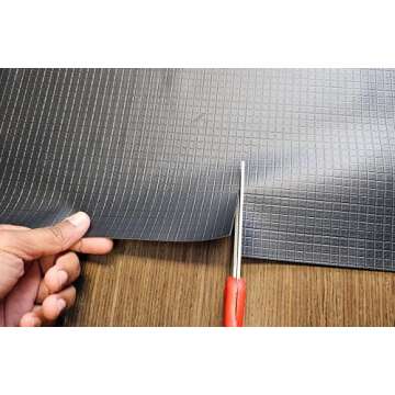 Blackout EZ - Total Sunlight Blocking Window Cover - Complete Light Block -New EZ Grid™ Material, Small - Customizable to (36" x 48") Black in/White Out - Made in USA