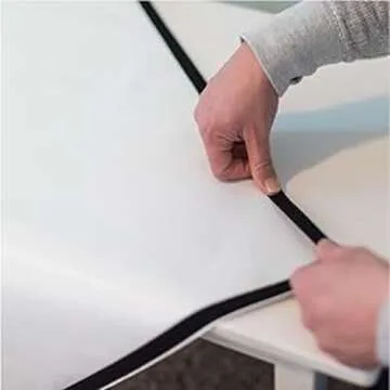 Blackout EZ - Total Sunlight Blocking Window Cover - Complete Light Block -New EZ Grid™ Material, Small - Customizable to (36" x 48") Black in/White Out - Made in USA