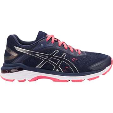 ASICS Women's GT-2000 7 Running Shoes - Lightweight Performance in Peacoat/Silver