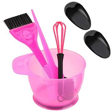 LoveBB 10 Pcs Professional Hair Coloring Dyeing Kit for Salon and Home, Mixing Bowl, Dye Color Brush...
