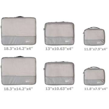 Packing Cubes Set Travel Luggage Organizers Suitcase Travel Accessories