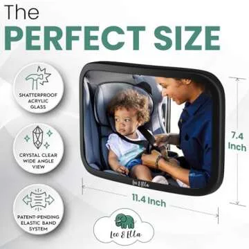 Leo and Ella Baby Car Mirror - Safe & Adjustable Design