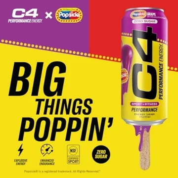 C4 Energy Drink POPSICLE Grape 12 Pack - Sugar Free