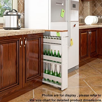 TEAMIX Slim Storage Cart - Easy Organizing for Small Spaces