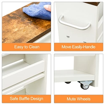 TEAMIX Slim Storage Cart - Easy Organizing for Small Spaces