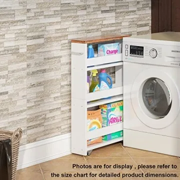 TEAMIX Slim Storage Cart - Easy Organizing for Small Spaces