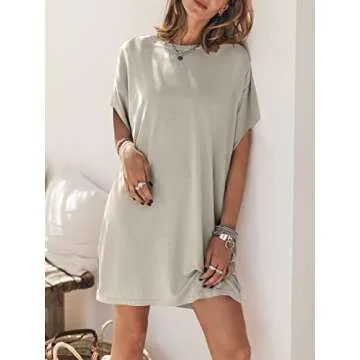 ANRABESS Women's Casual Summer T-Shirt Dress - Perfect Fit