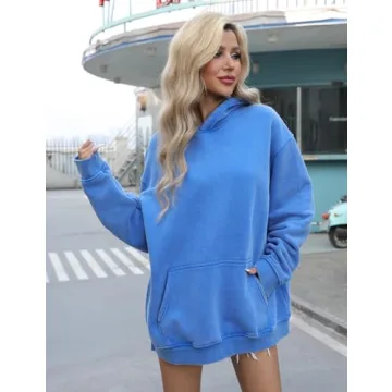 Dnzzs Acid Wash Oversized Hoodie for Trendy Comfort