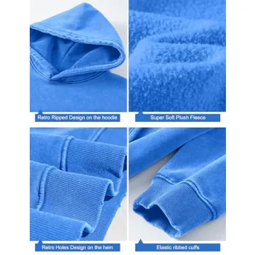 Dnzzs Acid Wash Oversized Hoodie for Trendy Comfort