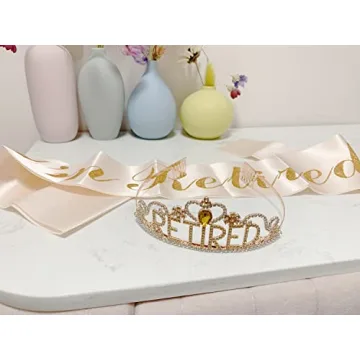 Retirement Party Decorations - Tiara & Sash Set