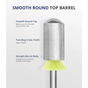 AIRSEE Tungsten Carbide Nail Drill Bit for Acrylic Removal