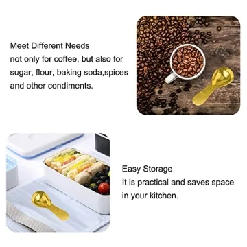 Gold Stainless Steel Coffee Scoop Set for Perfect Measuring