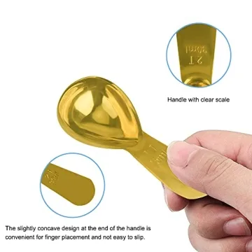 Gold Stainless Steel Coffee Scoop Set for Perfect Measuring