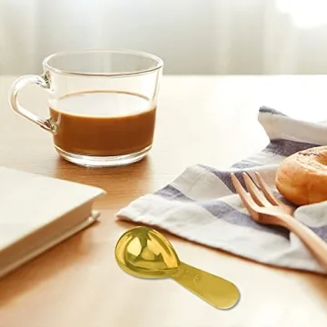 Gold Stainless Steel Coffee Scoop Set for Perfect Measuring