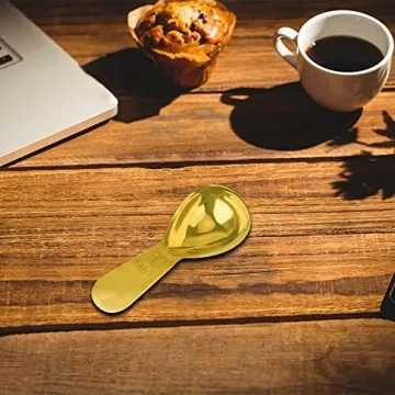 Gold Stainless Steel Coffee Scoop Set for Perfect Measuring