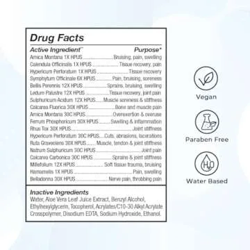 VitaMedica Arnica Gel Plus 15 Healing Plant Compounds, Extra Strength Formulation for Bruising, Swelling, Joint Pain, Muscle Soreness & Stiffness, All-Natural, Plant-Based Pain Relief