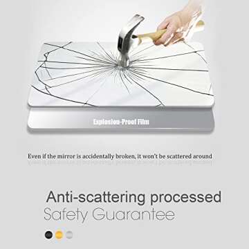 NeuType Full Length Mirror Standing Hanging or Leaning Against Wall, Large Rectangle Bedroom Mirror Floor Mirror Dressing Mirror Wall-Mounted Mirror, Aluminum Alloy Thin Frame, Black, 63"x20"