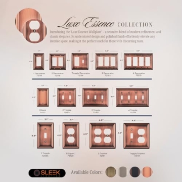 Wall Plate Outlet Switch Covers - Pack of 4 by SleekLighting