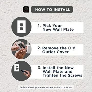 Wall Plate Outlet Switch Covers - Pack of 4 by SleekLighting