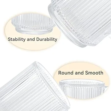 Premium 12oz Glass Coffee Mugs with Handle for Hot/Cold Beverages