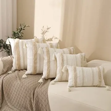 Stylish Boho Throw Pillow Covers for Elegant Living Rooms