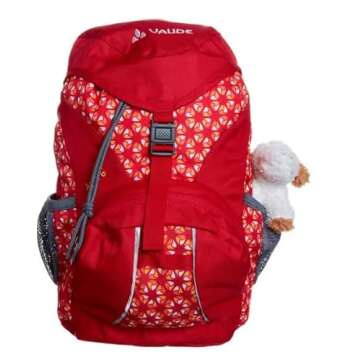VAUDE Ayla Childrens Backpack - 29 x 21 x 12 cm, Multicoloured (Red/Mandarine Print)