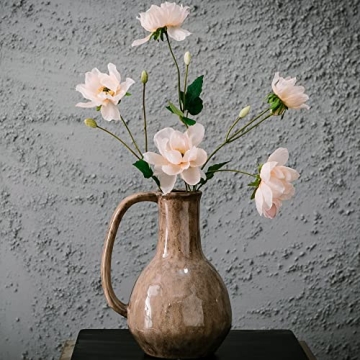 Mowtanco Rustic Ceramic Flower Vase for Home Decor