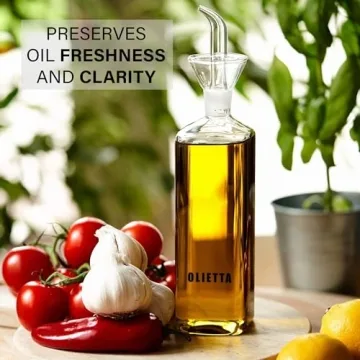 Olietta Glass Non-Drip Oil Dispenser Leak Proof Kitchen Essential