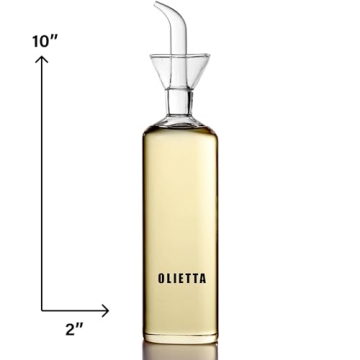 Olietta Glass Non-Drip Oil Dispenser Leak Proof Kitchen Essential