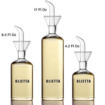 Olietta Glass Non-Drip Oil Dispenser Leak Proof Kitchen Essential