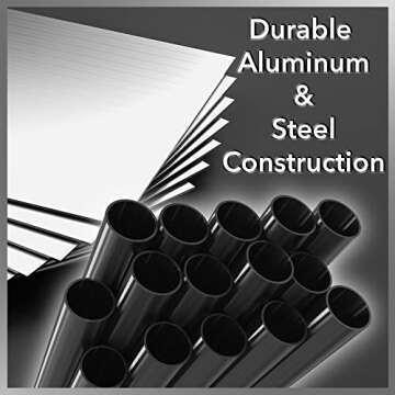 Saloniture Aluminum Salon Instrument Tray with Caddy, Heavy-Duty Rolling Base